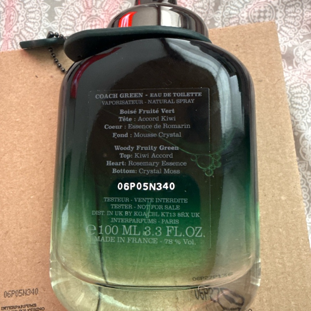 Coach Green Eau de Toilette - Black and Green